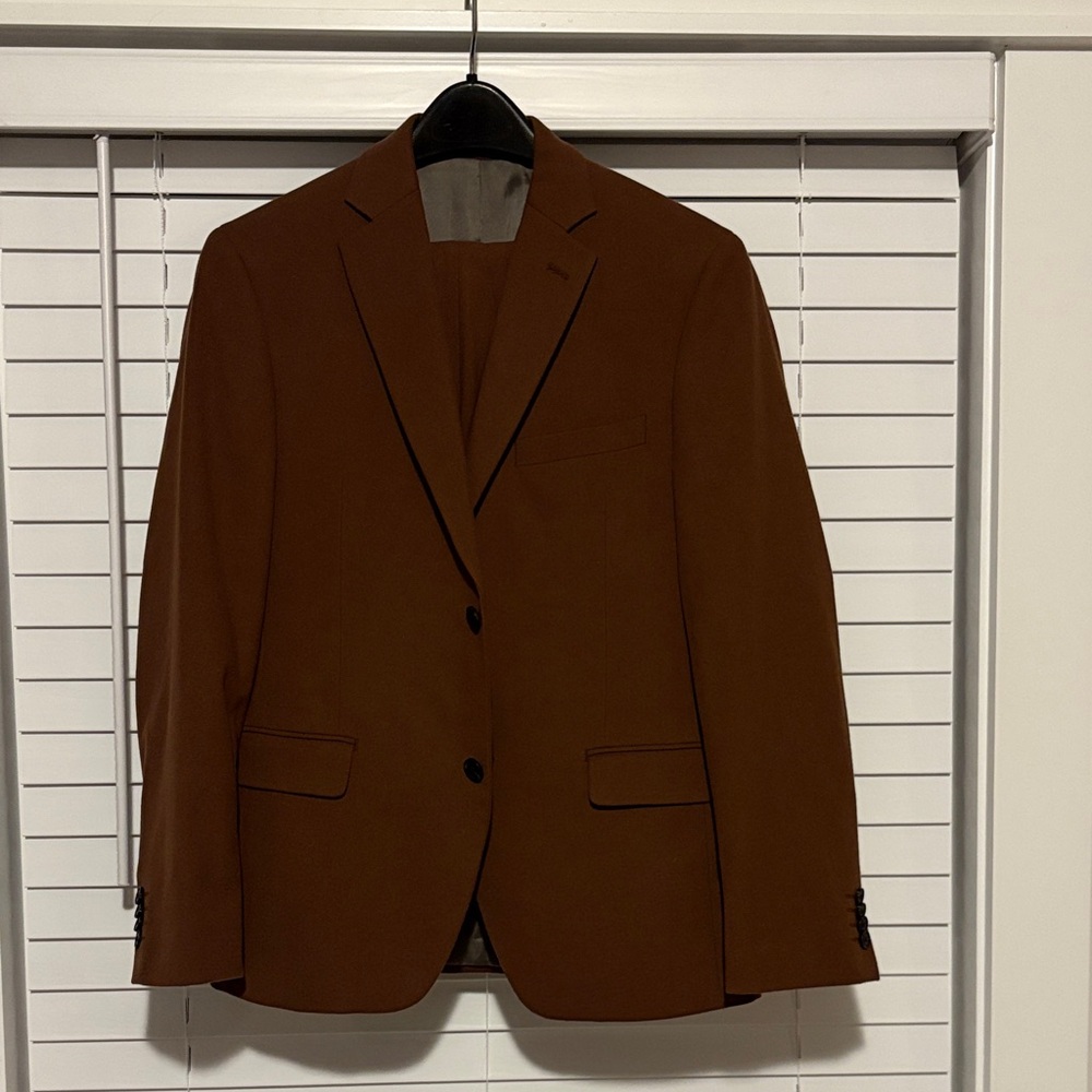 Alfani Men's Brown Two-Button Blazer - Classic Tailored Fit